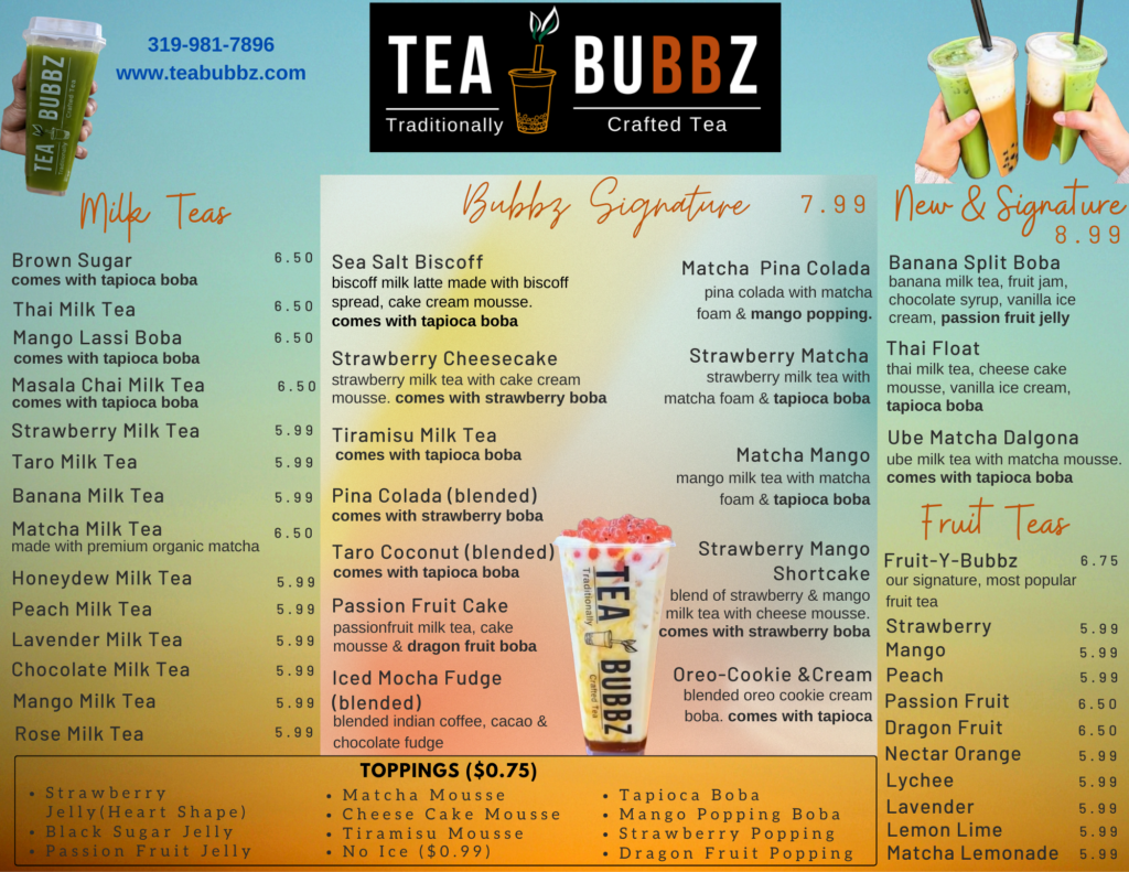 Tea Bubbz - Drinks